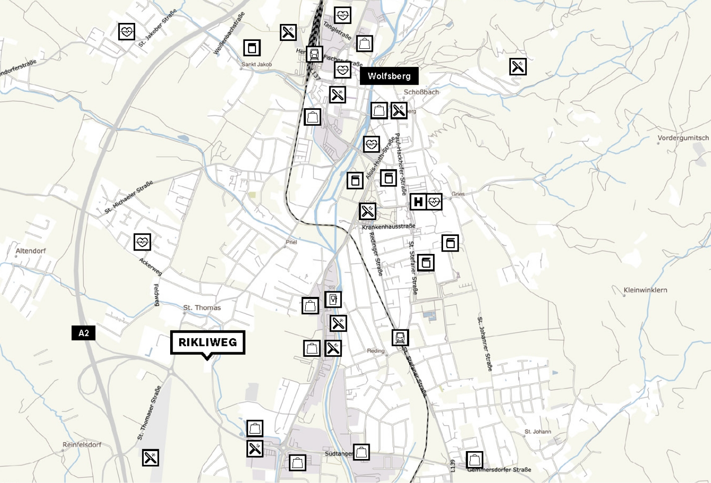 Grafischer Lageplan zu dem Projekt Rikliweg
